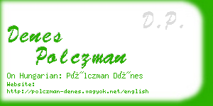 denes polczman business card